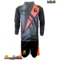 Camisa de Futebol México Goleiro Equipamento Principal Infantil Copa America 2024 Manga Comprida (+ Calças curtas)